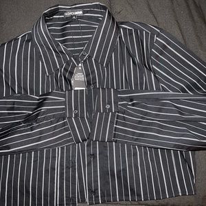 Black & white stripped cropped top from Fashion Nova